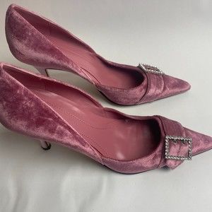 Ann Taylor light lavender Pointy Toe Suede Pumps Heels Shoes sz 8 M